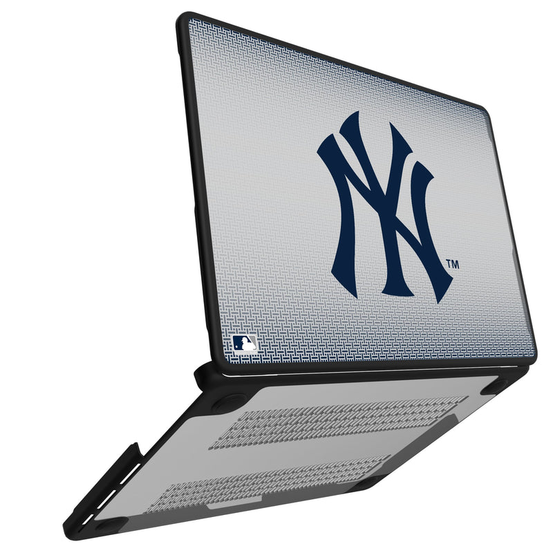 New York Yankees Linen MacBook Laptop Case Open.Jpg