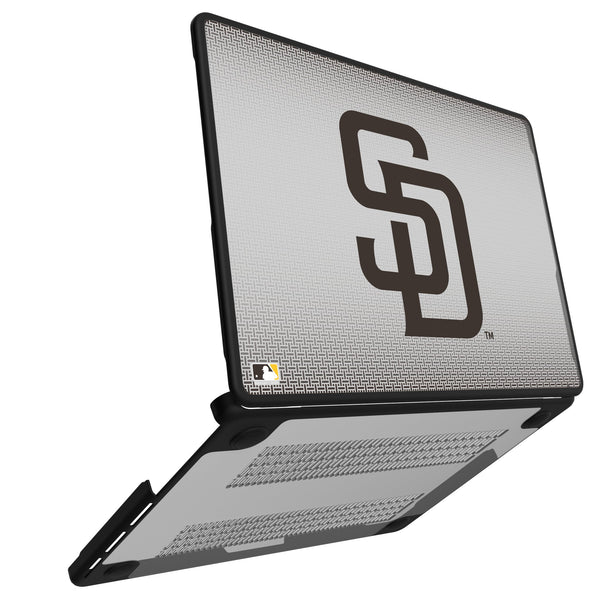 San Diego Padres Linen MacBook Laptop Case for Apple MacBook Open.Jpg