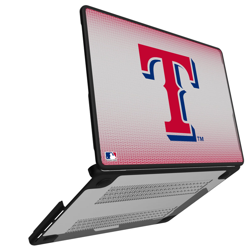 Texas Rangers Linen MacBook Laptop Case for Apple MacBook Open.Jpg