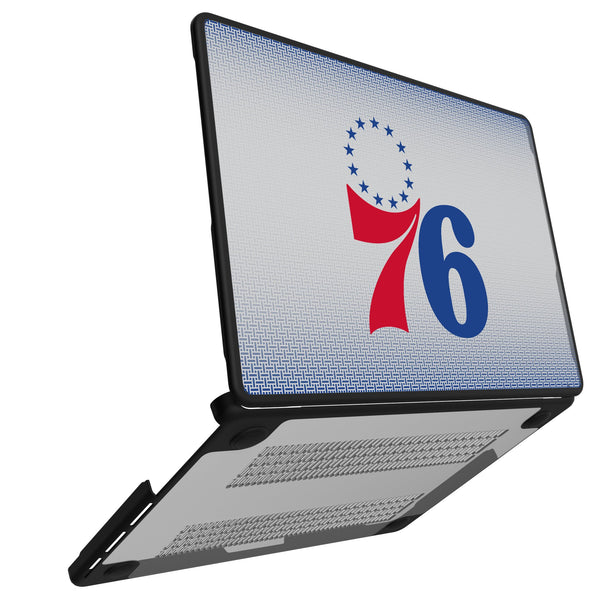 Philadelphia 76ers Linen MacBook Laptop Case for Apple MacBook Open.Jpg