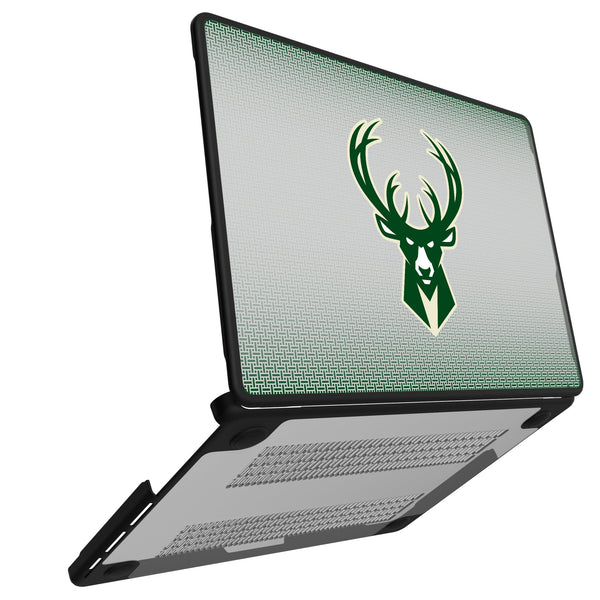 Milwaukee Bucks Linen MacBook Laptop Case for Apple MacBook Open.Jpg
