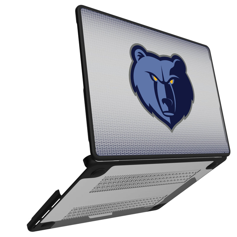 Memphis Grizzlies Linen MacBook Laptop Case Open.Jpg