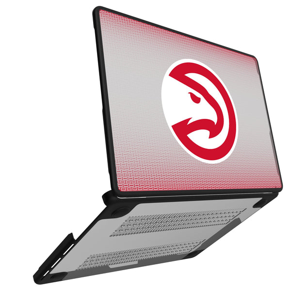 Atlanta Hawks Linen MacBook Laptop Case Open.Jpg