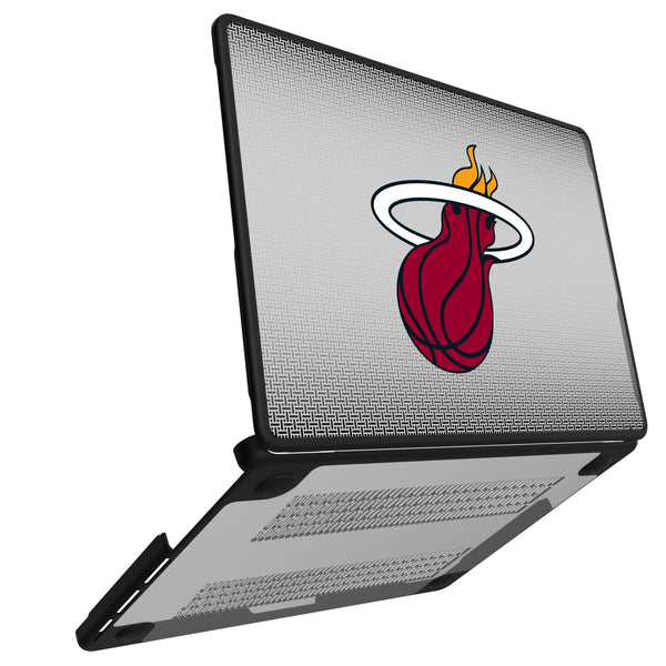 Miami Heat Linen MacBook Laptop Case for Apple MacBook Open.Jpg