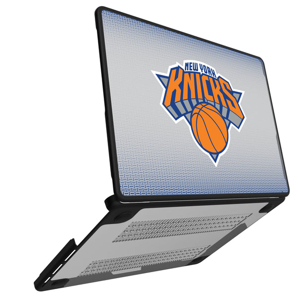 New York Knicks Linen MacBook Laptop Case for Apple MacBook Open.Jpg