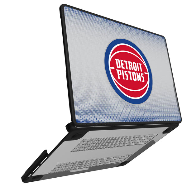 Detroit Pistons Linen MacBook Laptop Case Open.Jpg