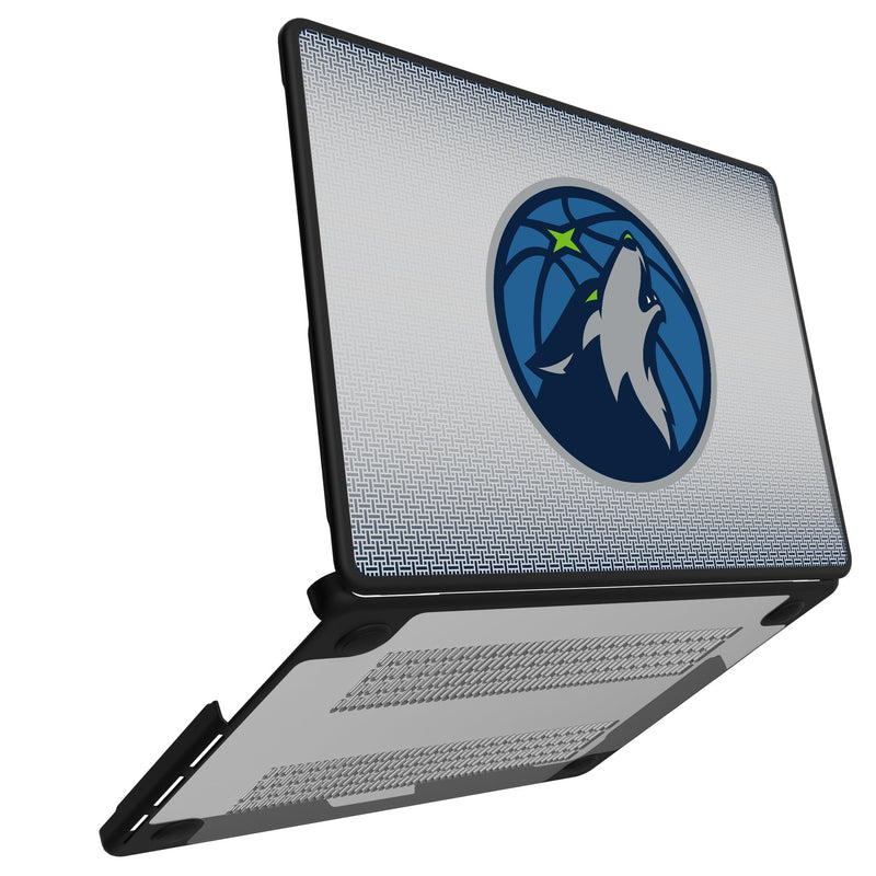 Minnesota Timberwolves Linen MacBook Laptop Case for Apple MacBook Open.Jpg