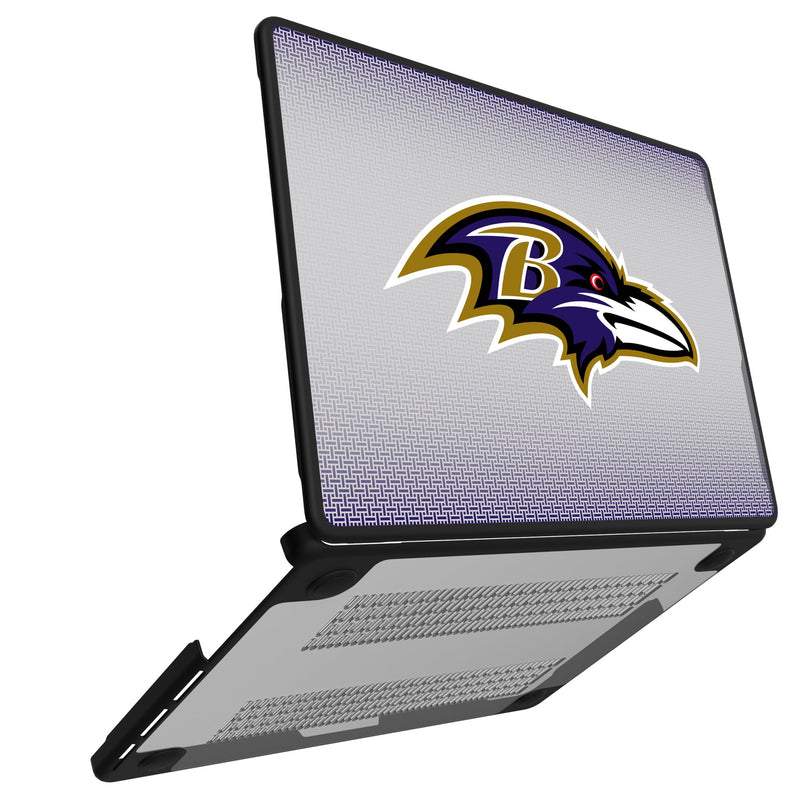 Baltimore Ravens Linen MacBook Laptop Case for Apple MacBook Open.Jpg