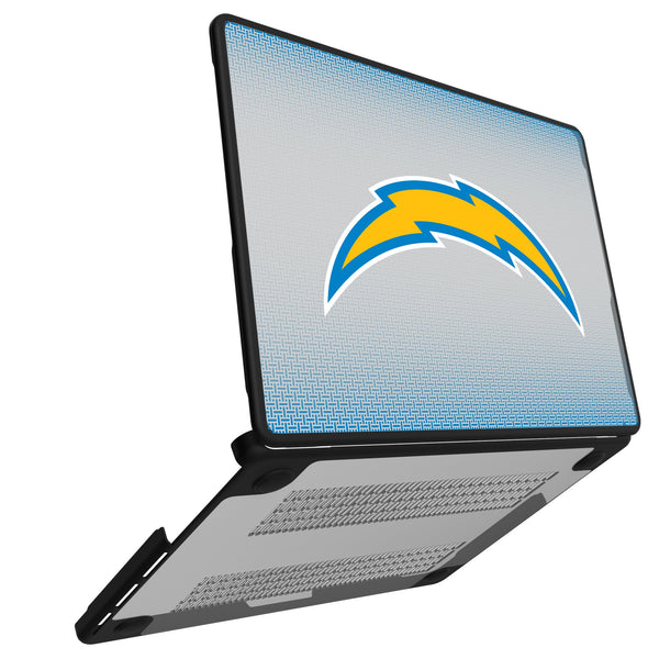 Los Angeles Chargers Linen MacBook Laptop Case for Apple MacBook Open.Jpg