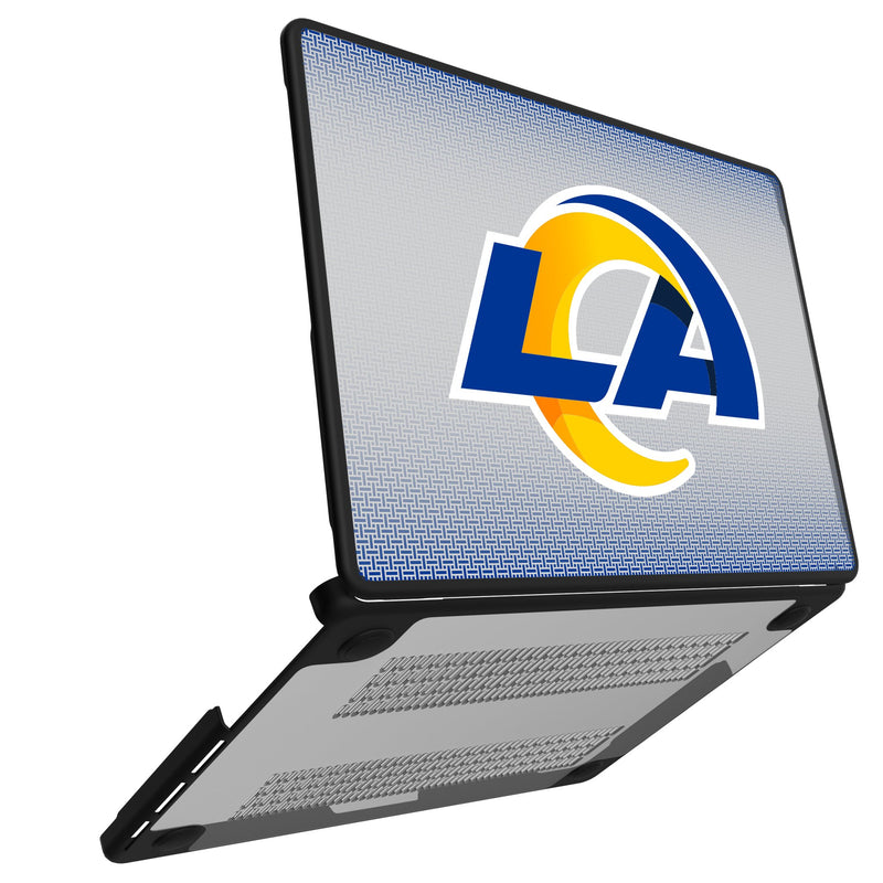 Los Angeles Rams Linen MacBook Laptop Case for Apple MacBook Open.Jpg