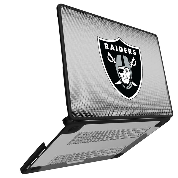 Las Vegas Raiders Linen MacBook Laptop Case for Apple MacBook Open.Jpg