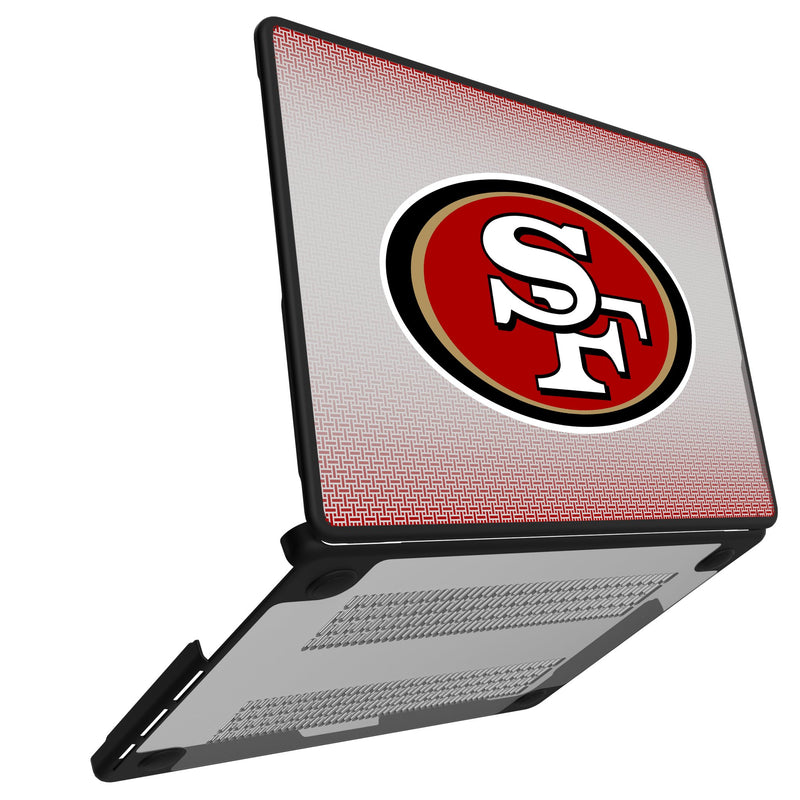 San Francisco 49ers Linen MacBook Laptop Case for Apple MacBook Open.Jpg