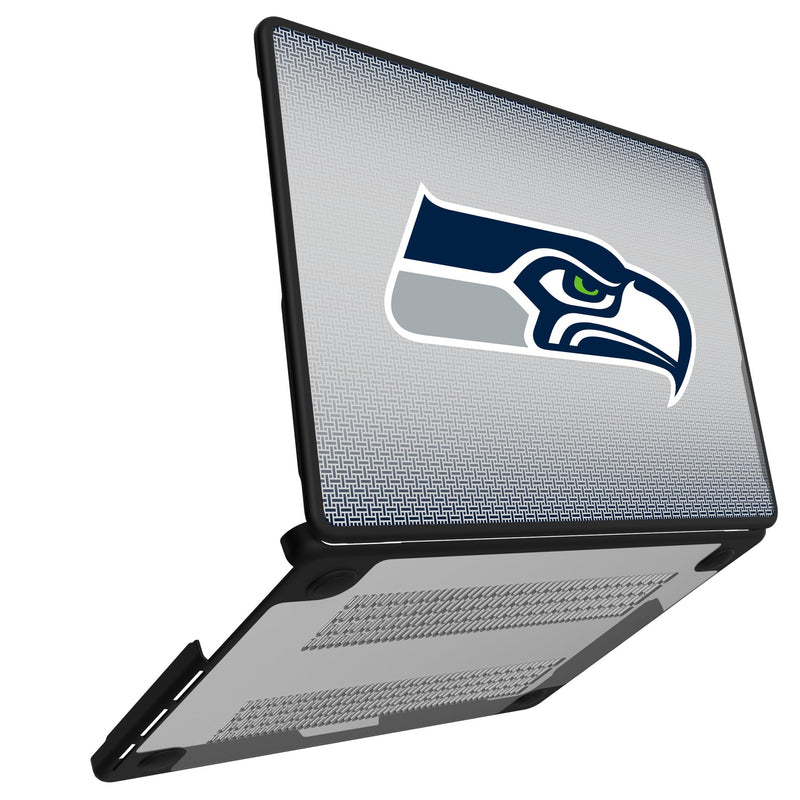 Seattle Seahawks Linen MacBook Laptop Case for Apple MacBook Open.Jpg