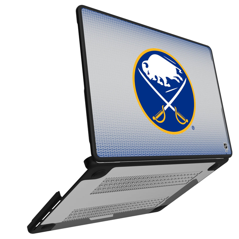 Buffalo Sabres Linen MacBook Laptop Case for Apple MacBook Open.Jpg