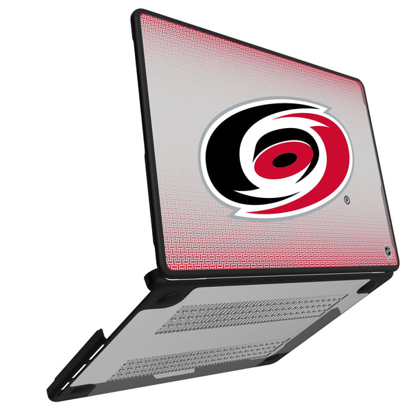 Carolina Hurricanes Linen MacBook Laptop Case for Apple MacBook Open.Jpg