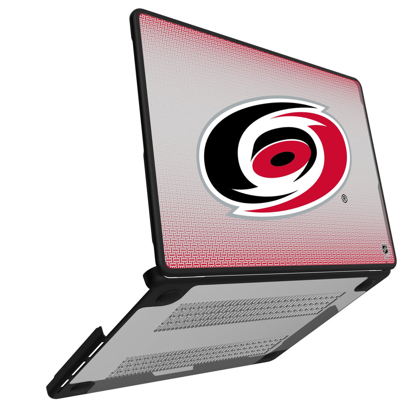 Carolina Hurricanes Linen MacBook Laptop Case for Apple MacBook Open.Jpg