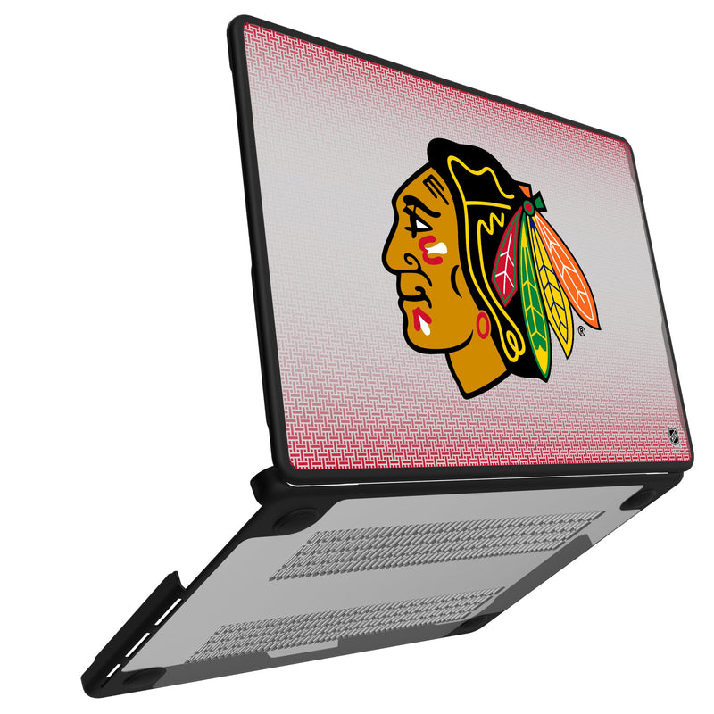 Chicago Blackhawks Linen MacBook Laptop Case for Apple MacBook Open.Jpg