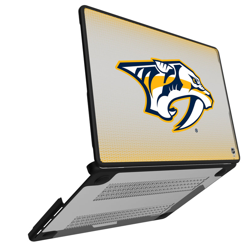 Nashville Predators Linen MacBook Laptop Case for Apple MacBook Open.Jpg