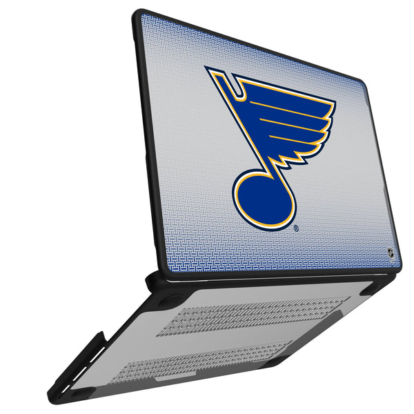 St. Louis Blues Linen MacBook Laptop Case for Apple MacBook Open.Jpg