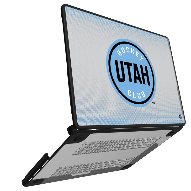 Utah Hockey Club Linen MacBook Laptop Case Open.Jpg