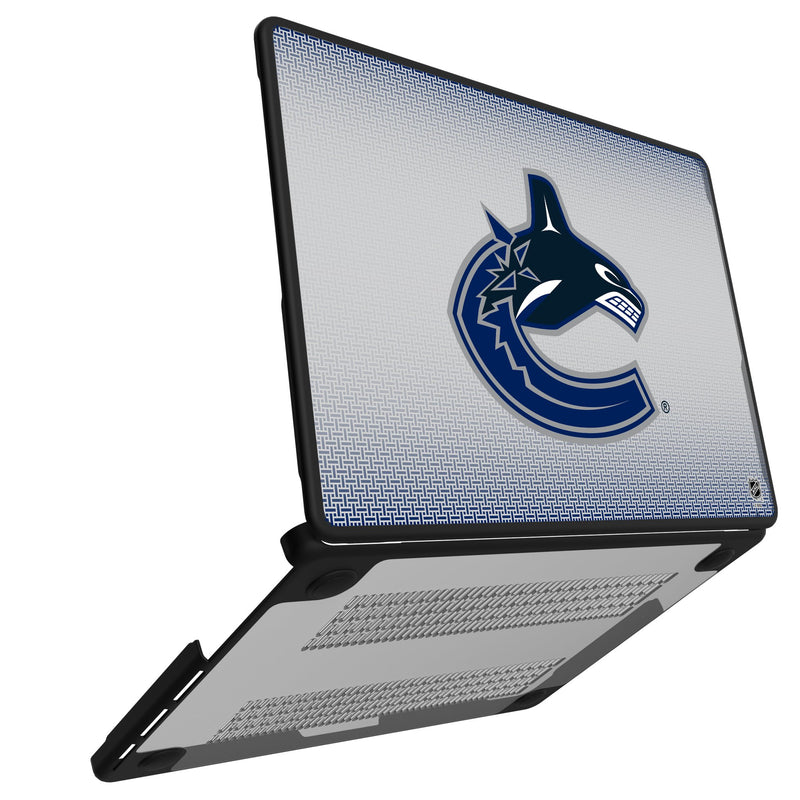 Vancouver Canucks Linen MacBook Laptop Case for Apple MacBook Open.Jpg