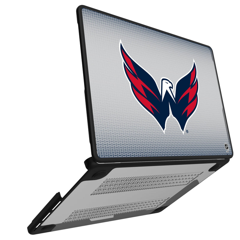 Washington Capitals Linen MacBook Laptop Case for Apple MacBook Open.Jpg