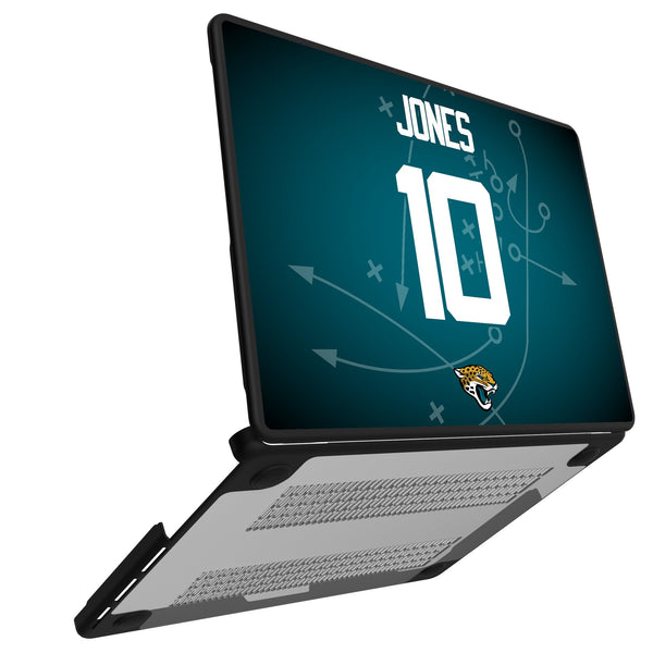 Mac Jones Jacksonville Jaguars 10 Game Tactic MacBook Laptop Case for Apple MacBook Open.Jpg