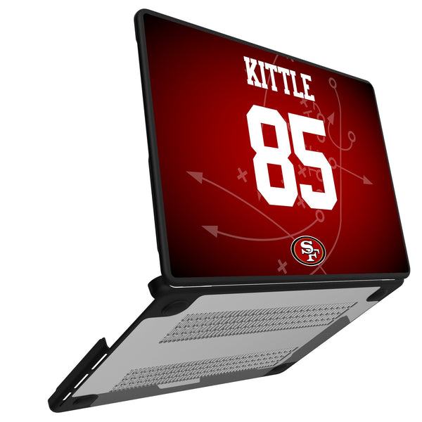 George Kittle San Francisco 49ers 85 Game Tactic MacBook Laptop Case for Apple MacBook Open.Jpg