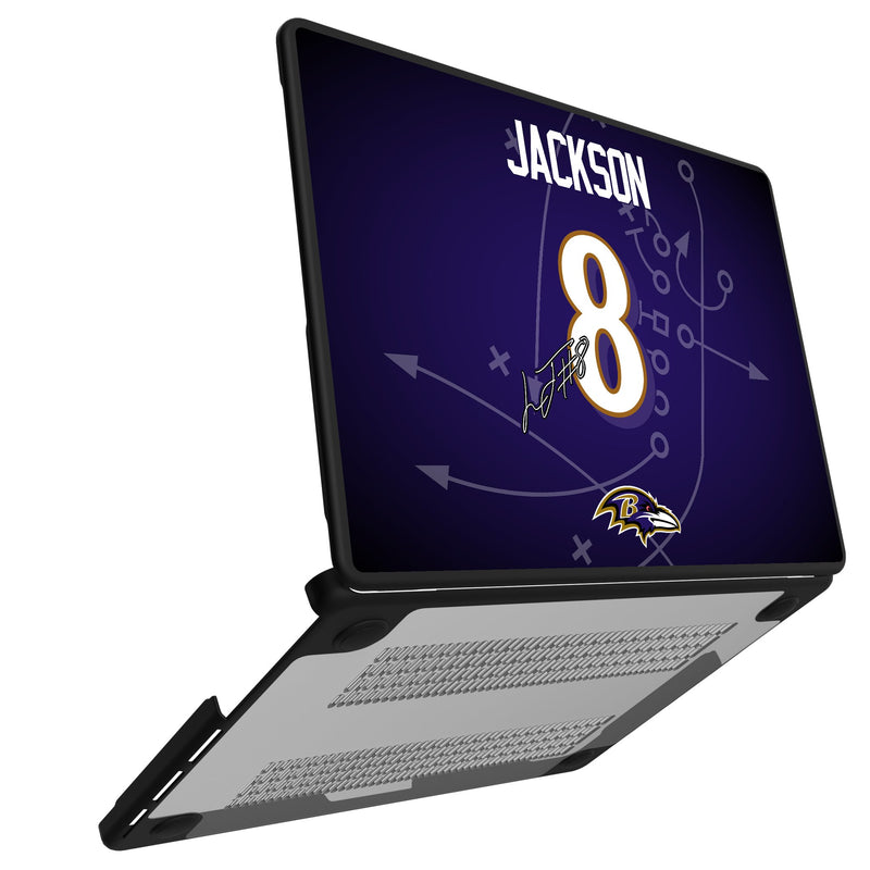 Lamar Jackson Baltimore Ravens 8 Game Tactic MacBook Laptop Case for Apple MacBook Open.Jpg