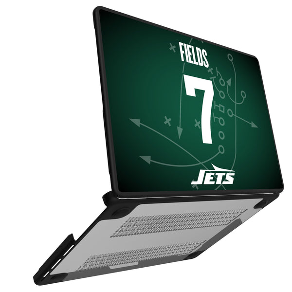 Justin Fields New York Jets 7 Game Tactic MacBook Laptop Case for Apple MacBook Open.Jpg