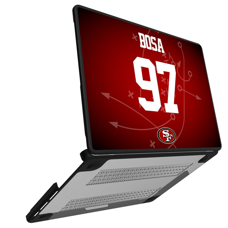 Nick Bosa San Francisco 49ers 97 Game Tactic MacBook Laptop Case for Apple MacBook Open.Jpg