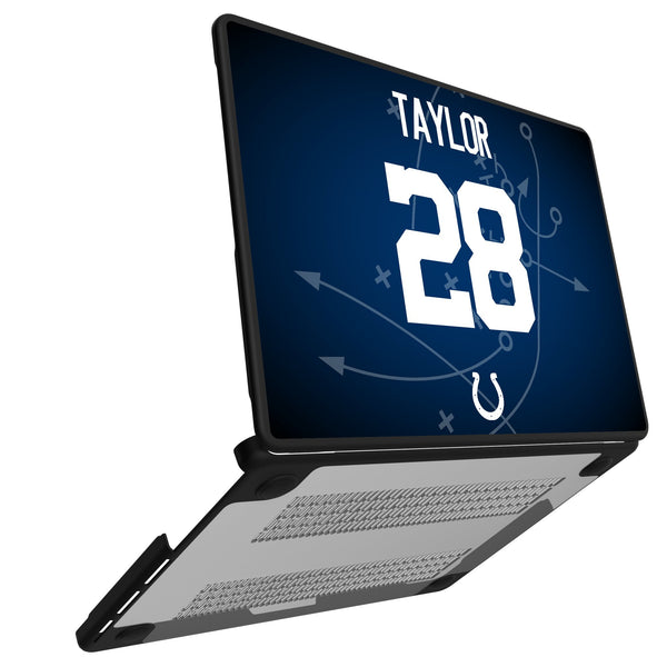 Jonathan Taylor Indianapolis Colts 28 Game Tactic MacBook Laptop Case for Apple MacBook Open.Jpg