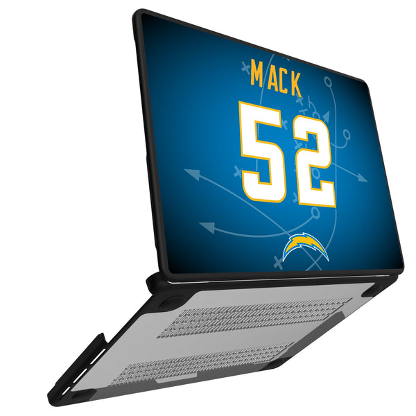 Khalil Mack Los Angeles Chargers 52 Game Tactic MacBook Laptop Case for Apple MacBook Open.Jpg