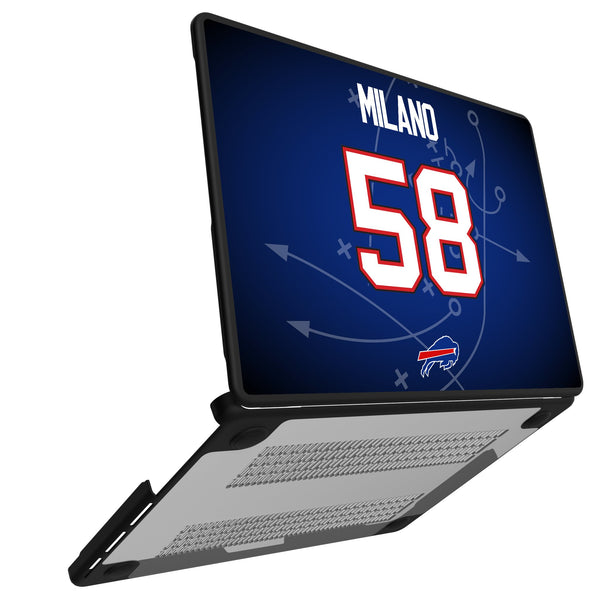 Matt Milano Buffalo Bills 58 Game Tactic MacBook Laptop Case for Apple MacBook Open.Jpg