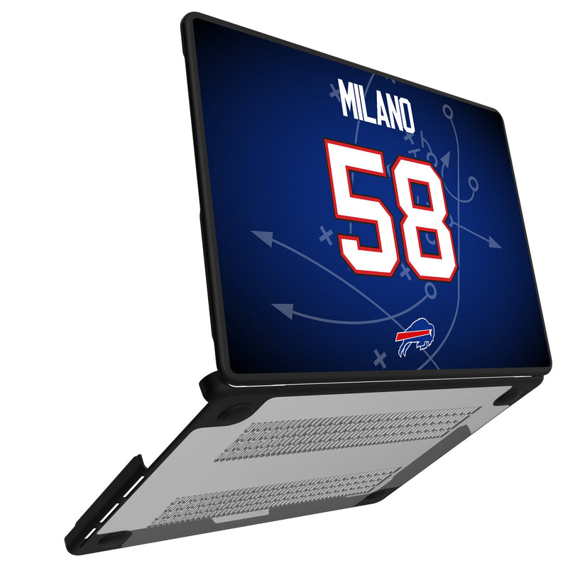 Matt Milano Buffalo Bills 58 Game Tactic MacBook Laptop Case for Apple MacBook Open.Jpg
