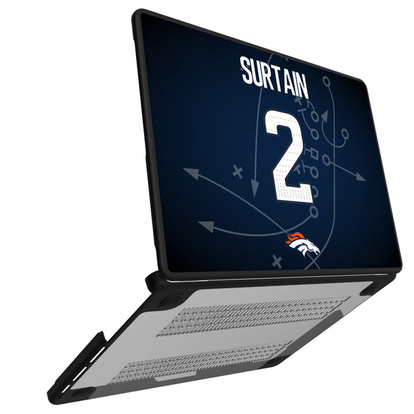 Pat Surtain II Denver Broncos 2 Ready MacBook Laptop Case Open.Jpg