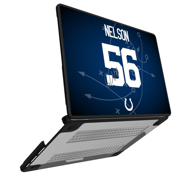Quenton Nelson Indianapolis Colts 56 Ready MacBook Laptop Case Open.Jpg