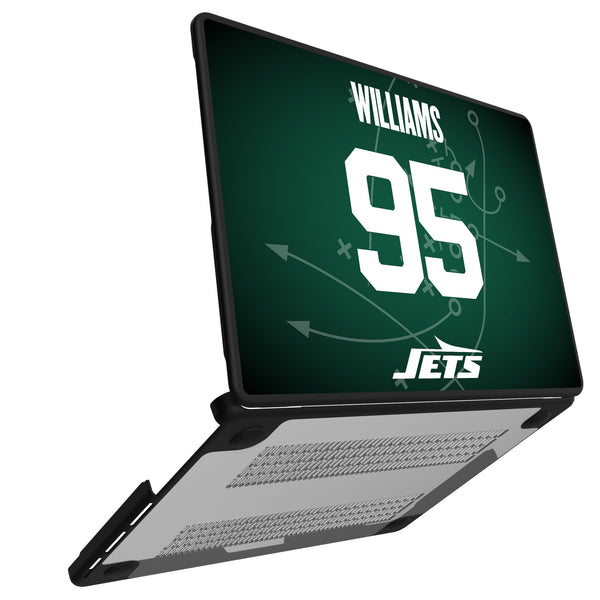 Quinnen Williams New York Jets 95 Ready MacBook Laptop Case Open.Jpg