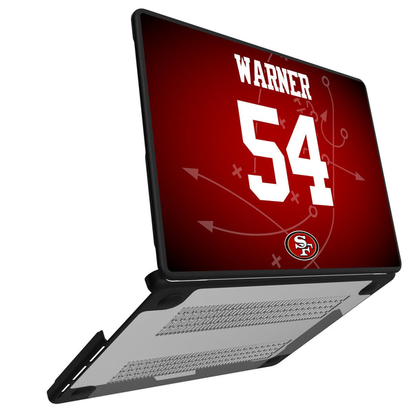 Fred Warner San Francisco 49ers 54 Game Tactic MacBook Laptop Case for Apple MacBook Open.Jpg