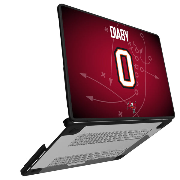 YaYa Diaby Tampa Bay Buccaneers 0 Ready MacBook Laptop Case Open.Jpg