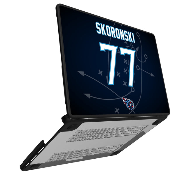 Peter Skoronski Tennessee Titans 77 Ready MacBook Laptop Case Open.Jpg