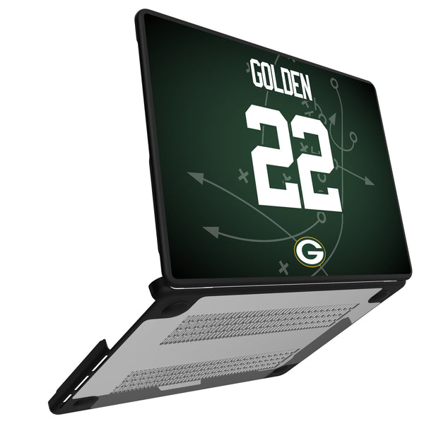Matthew Golden Green Bay Packers 22 Game Tactic MacBook Laptop Case for Apple MacBook Open.Jpg
