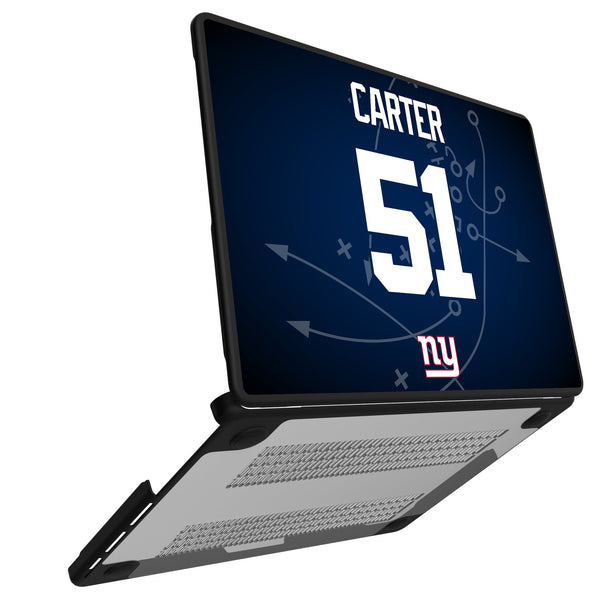 Abdul Carter New York Giants 51 Game Tactic MacBook Laptop Case for Apple MacBook Open.Jpg
