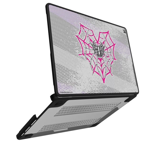 AJ Lee Steel MacBook Laptop Case for Apple MacBook Open.Jpg