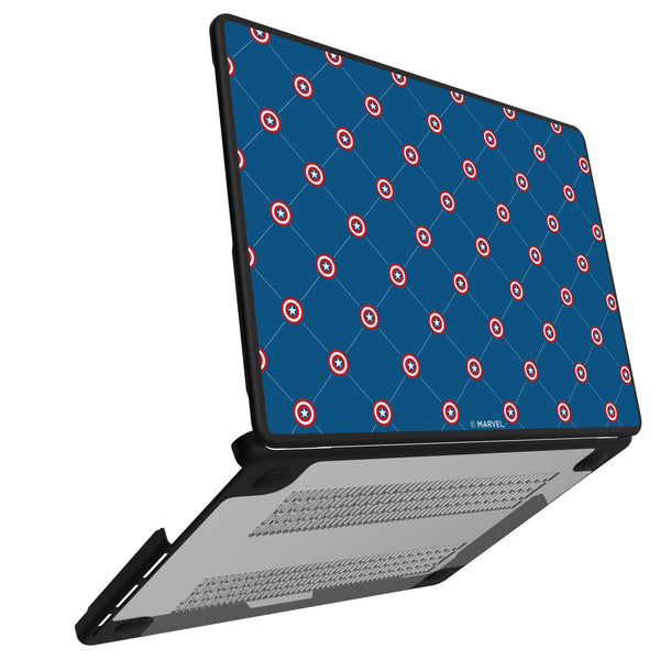 Marvel Avengers Captain America Pattern MacBook Laptop Case for Apple MacBook Open.Jpg
