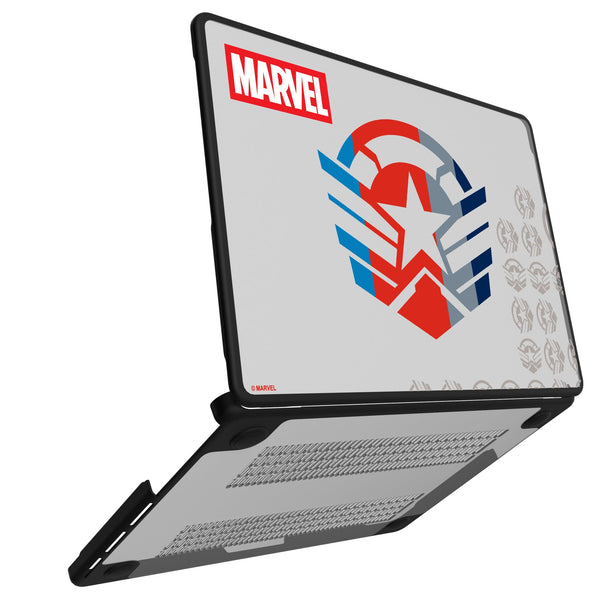 Marvel Avengers Sam Wilson Captain America Sigil MacBook Laptop Case for Apple MacBook Open.Jpg