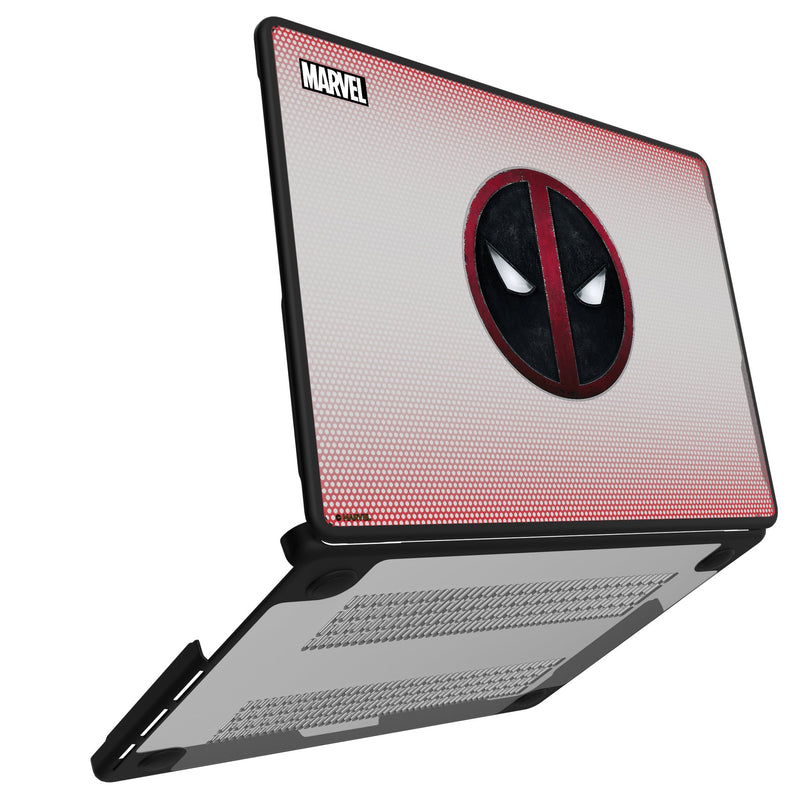 Marvel Deadpool Grid MacBook Laptop Case Open.Jpg