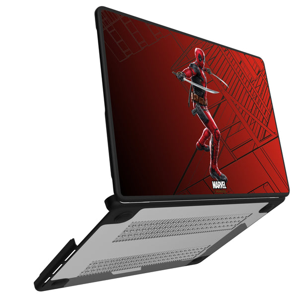 Marvel Deadpool MechLine MacBook Laptop Case Open.Jpg