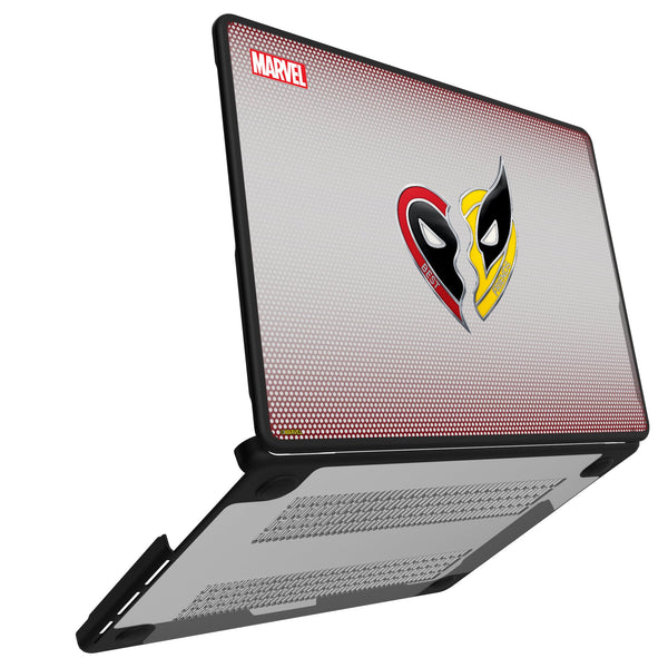 Marvel Deadpool Wolverine Grid MacBook Laptop Case for Apple MacBook Open.Jpg