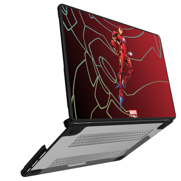 Marvel Avengers Iron Man MechLine MacBook Laptop Case for Apple MacBook Open.Jpg